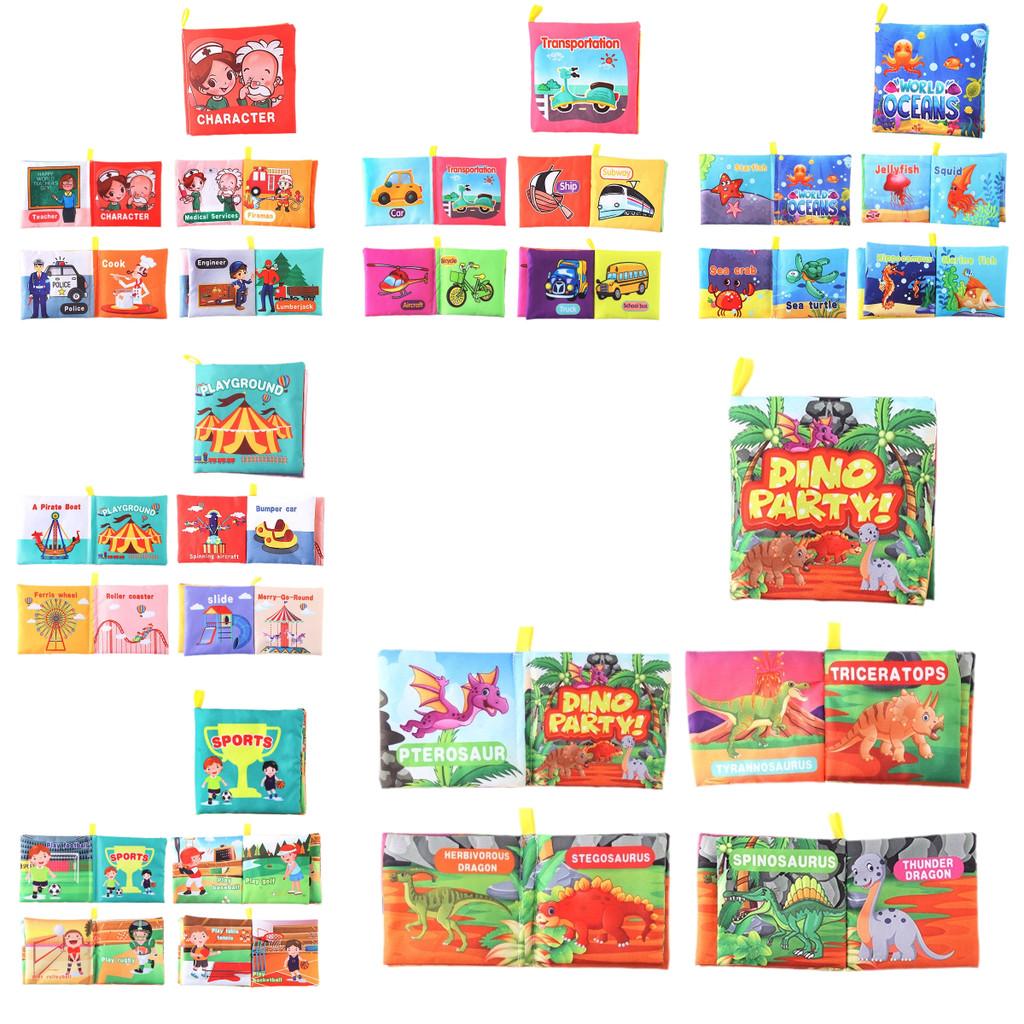 Baby Interactive Cloth Book Early Education Toy Animal Number Cognition Baby Cloth Book