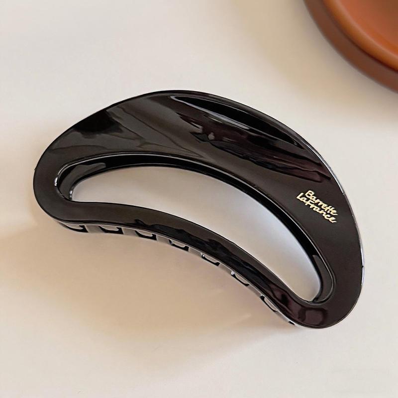 

Korean New Semi-Circle Solid Color Large Hair Clip High-Quality Vintage Versatile Shark Clip Hair Accessory