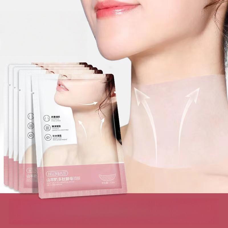 Goat Milk Neck Mask Anti-Wrinkle Firming Hydrating Care Small Iron Neck Patch Skin Tightening Treatment