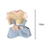 3 Pieces Mini 6 inch Doll Clothes Set Hat for Pendant Age 57 810 Kids Colorful T suit