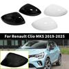 For Renault Clio MK5 2024 2025 Car Replacement Rearview Side Mirror Cover Wing Cap Exterior Door Trim