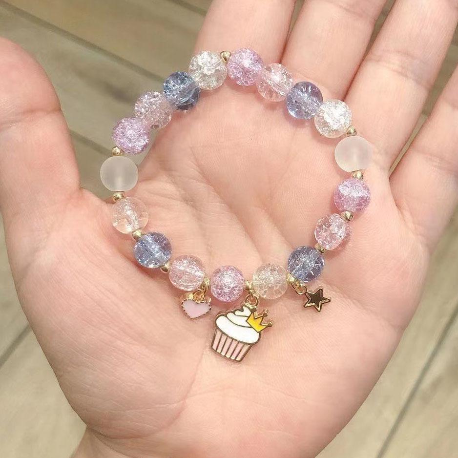 Crystal Bracelet Alloy Colored Beaded Bracelet Student Friendship Fashion Bracelet Bead Glass Hot Selling New Cartoon