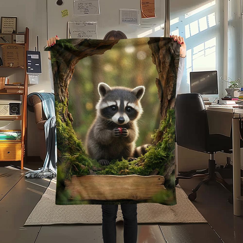 

Forest small animals Print Flannel Blanket,High quality Comfortable for All Seasons,Home Decor,Warmth and Comfort,Perfect for Christmas Gifts 80cm x 120cm