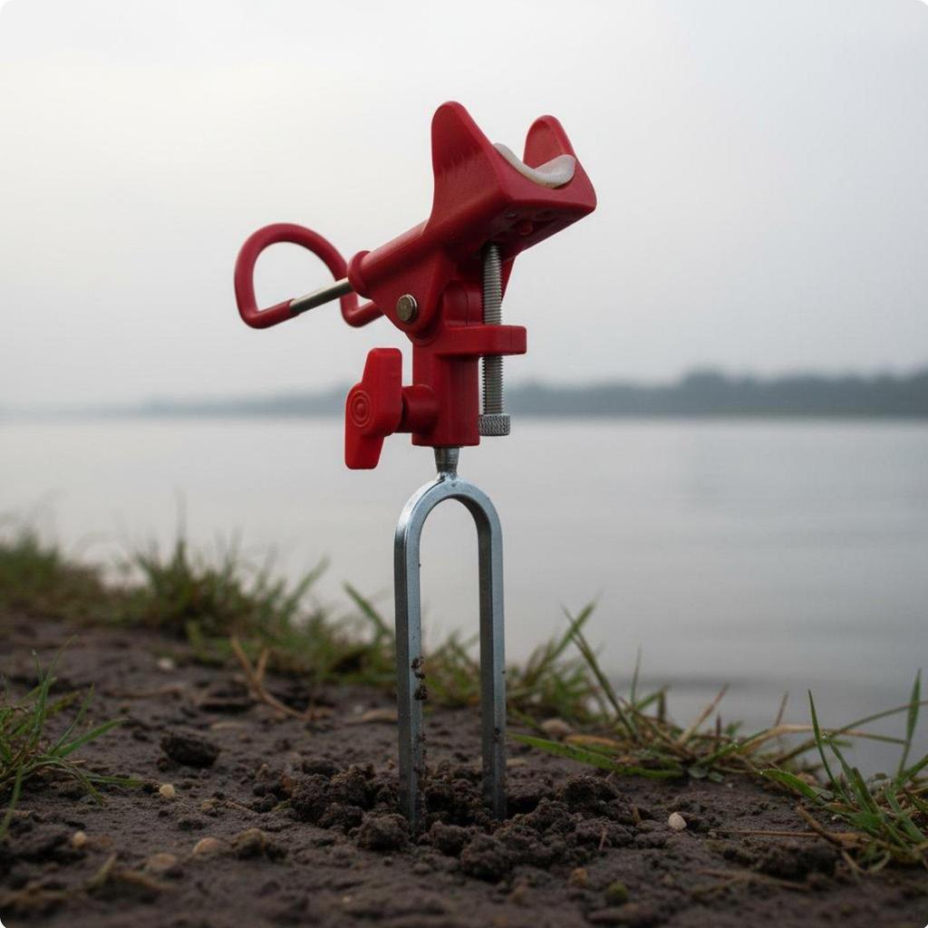 Fishing Pole Ground Stake Double Use Rod Holder Simple Design for Anglers Nylon