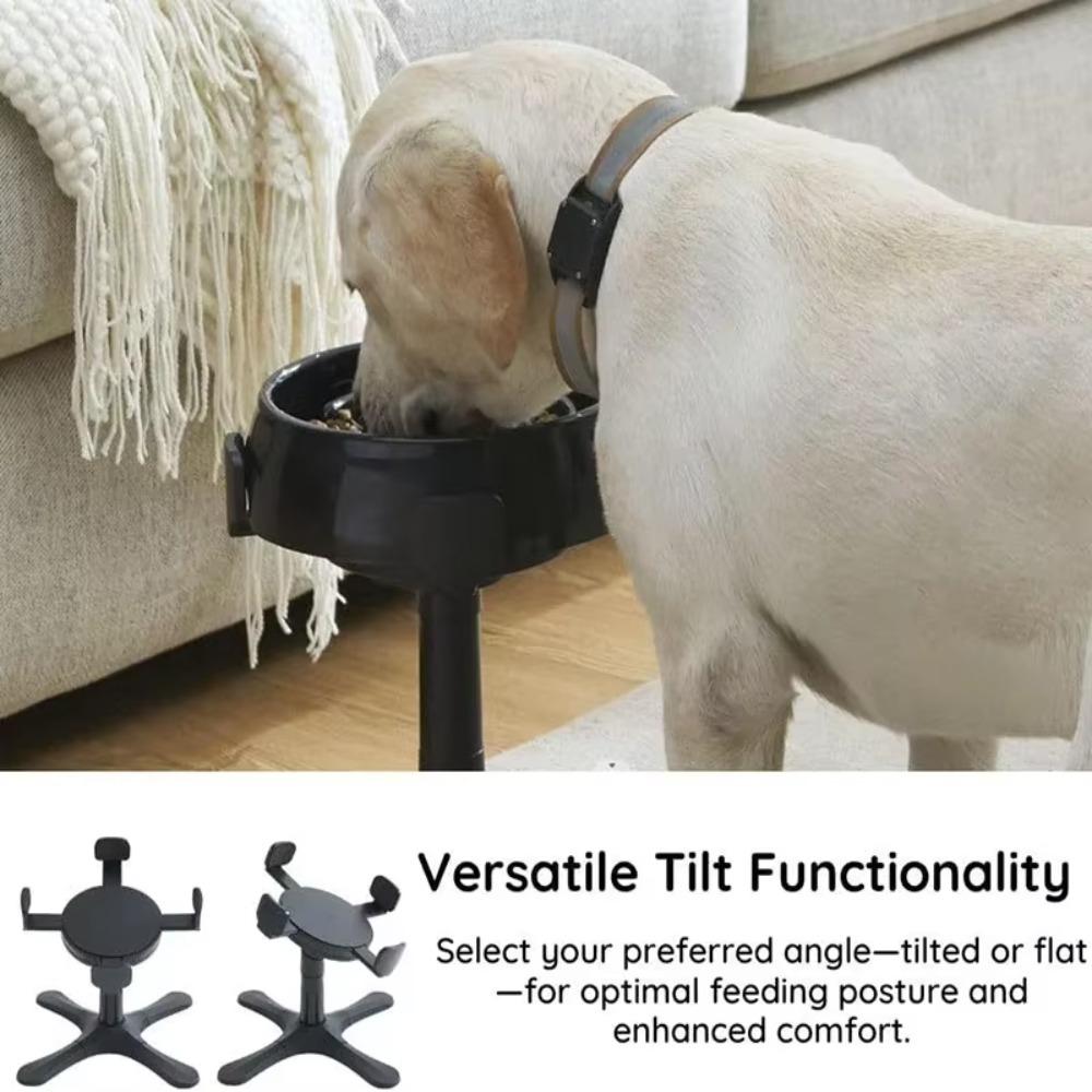 Removable Dog Food Bowl Stand Adjustable Height Angle Pet Bowl Lifting Rack Water