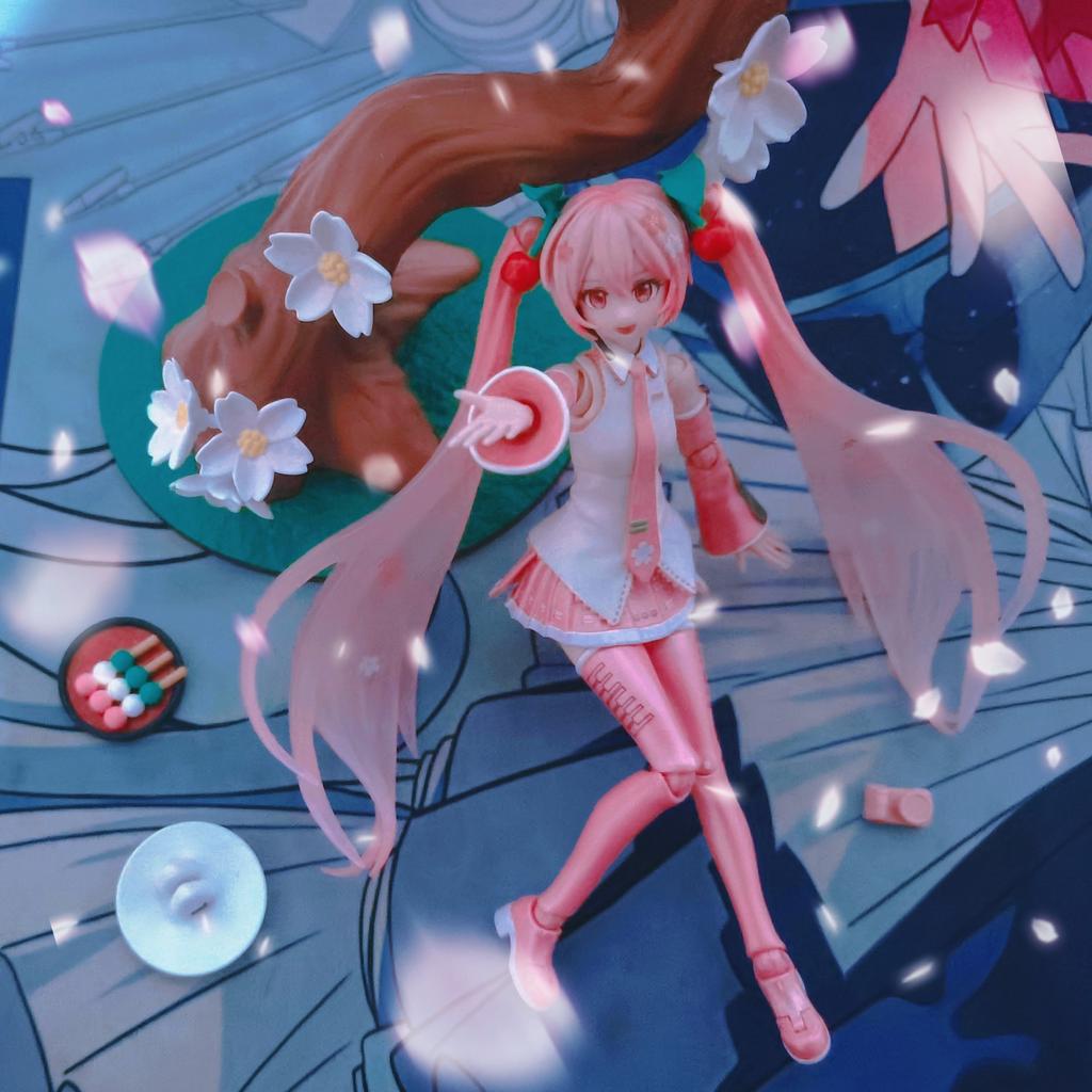 Blokees Sakura Miku Action Figure Hatsune Miku Pantastics Figurine Miracle Edition Assembled Toy Gift