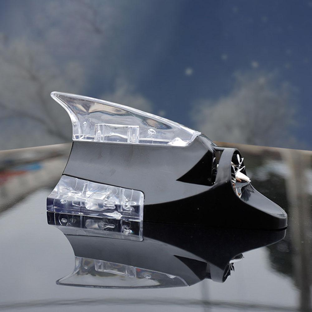 1pc Car Roof Car Truck Wind Powered LED Light Roof Light Fin Auto Safe Lamp Colorful Flash Wind Antenna Lamp