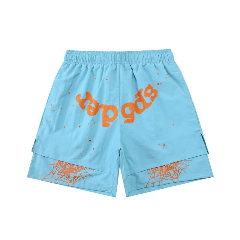 Mens Cotton Short Pants With Embroidered Loose Fit Casual Shorts Outdoor Wear