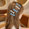 Süßes Entenschnabel-Klipset mit Schleife, gemischte Farben, ovale Seitenpony-Clips für 6 Stück/Set, Stirn