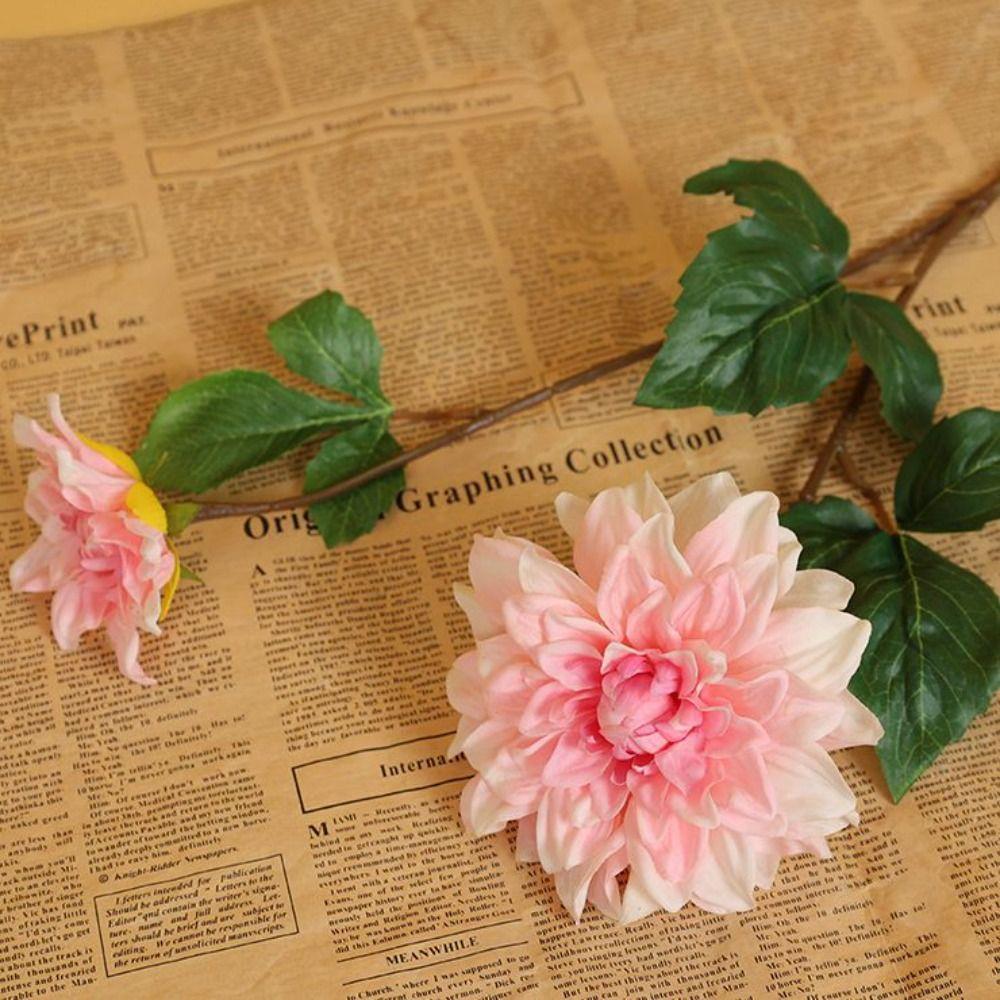 Realistic Touch Luxurious Artificial Dahlias Flowers Durable Exquisite Fake Flower Beautiful Realistic Dahlias Flowers Wedding