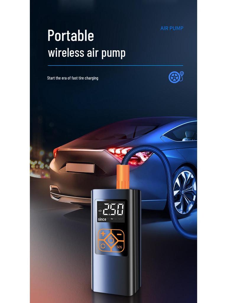 Portable Wireless Electric Tire Inflator Pump