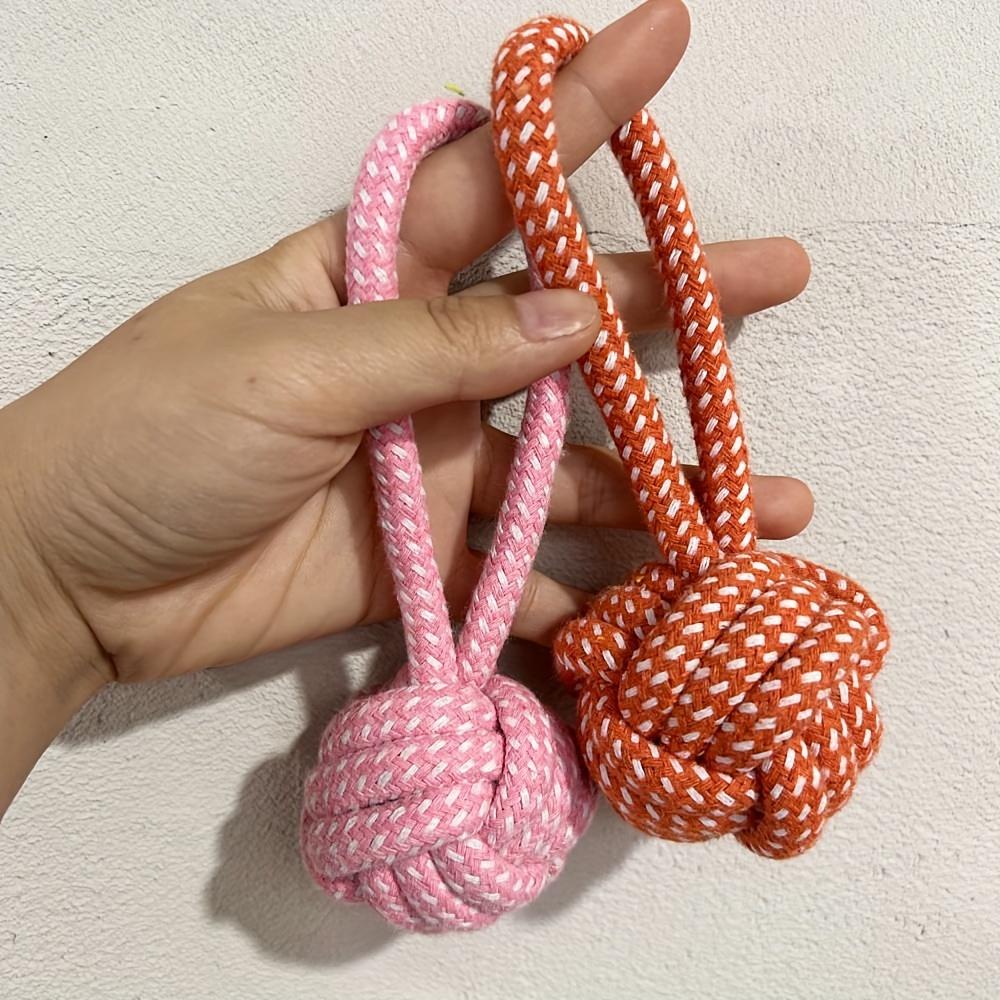 2pcs Pet Dog Cat Chew Toys- Braided Rope Ball Interactive Tug-of-War with Texture Surface,Suitable for Small/Medium/Large Dogs