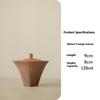 Handmade Coarse Pottery Covered Bowl Japanese Retro Old Rock Clay Tea Brewing Tool High-end Kung Fu Gaiwan Ceramic Tea Bowl