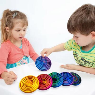 3D Printed Fidget Spinner Ring Stress Anxiety Relief Kids Teens Adults 360 Degrees Rotatable Seven Ring Toy Portable Travel EDC Spinning Ring Toy