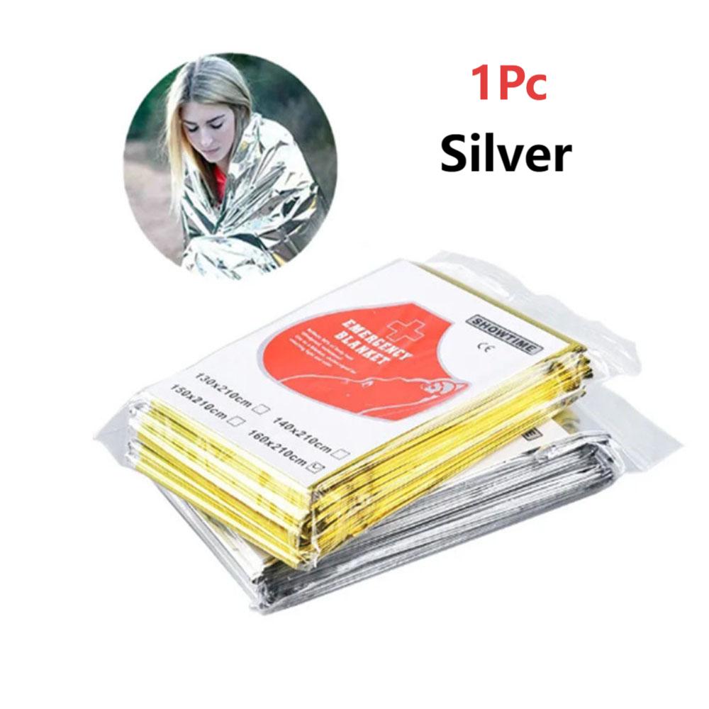

Emergency Blanket Poncho Waterproof Windproof Reusable for Camping Hiking First Aid Survival Outdoor Gear