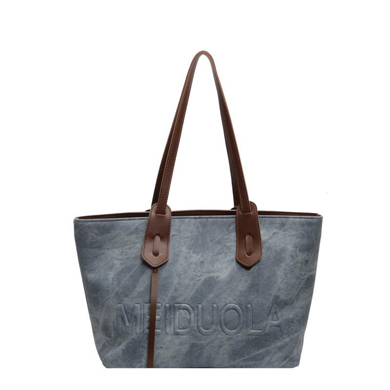 

Сумка-тоут Большая сумка Женская Новая Универсальная сумка для поездок Большая вместимость Повседневная наплечная сумка синий