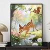 Disney 5D Diamond Painting Kit Bambi Forest Scene Home or Office Home Decor Art Diamond Painting Kit Full Drill For Adults and Beginners