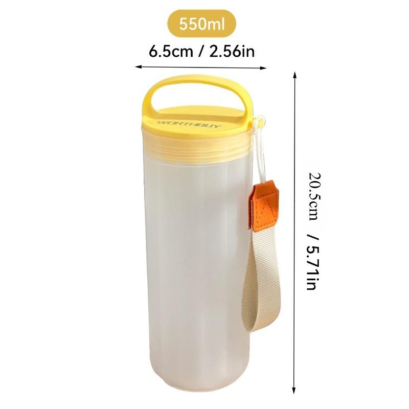 1Pcs Portable Plastic Water Bottle with Handle Leak Proof Heat Resistant Tumbler Travel Sport Drinking Cup for Kids Students
