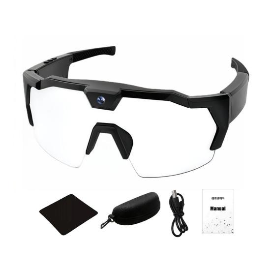 POV Glasses with Memory Card 4K Smart Baseball Sunglasses with Camera Photos Audios Videos Recording Lightweight Men Women Camera Wearable Eyewear