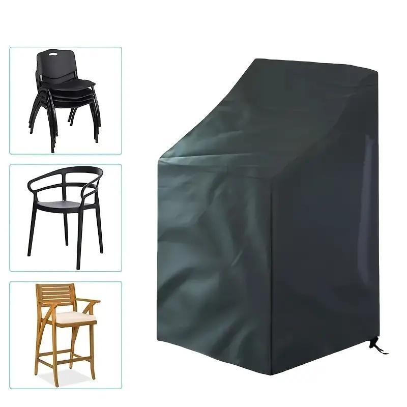 

Protective Cover for Outdoor Stacking Chairs,Suitable for High Back Lounge Chairs, Terrace Chair Cover, Outdoor Furniture Cover 64x64x70-120cm чёрный