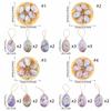6pcs Foam Painted Easter Eggs Pendant with Basket Butterfly Egg Hanging Ornament  Home Decoration