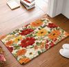 Tappeto Floreale Stile Bohemien con Striscia Colorata Paisley, Tappetino Adatto per Camera da Letto, Soggiorno, Cucina