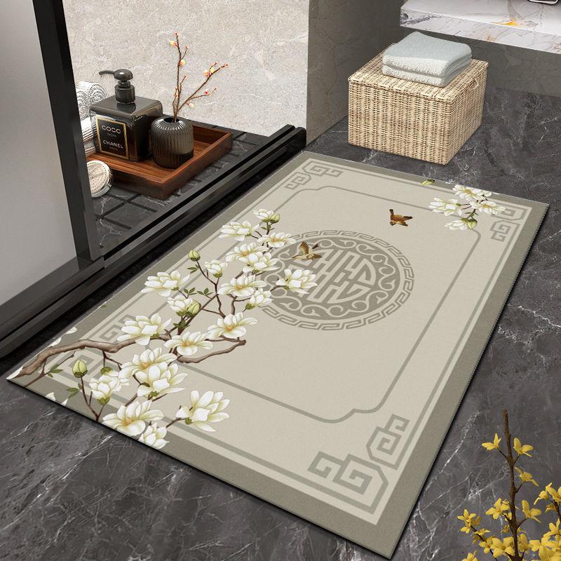 Chinese toilet, bathroom, diatom mud door non-slip foot pad, quick-drying and dirt-resistant soft pad