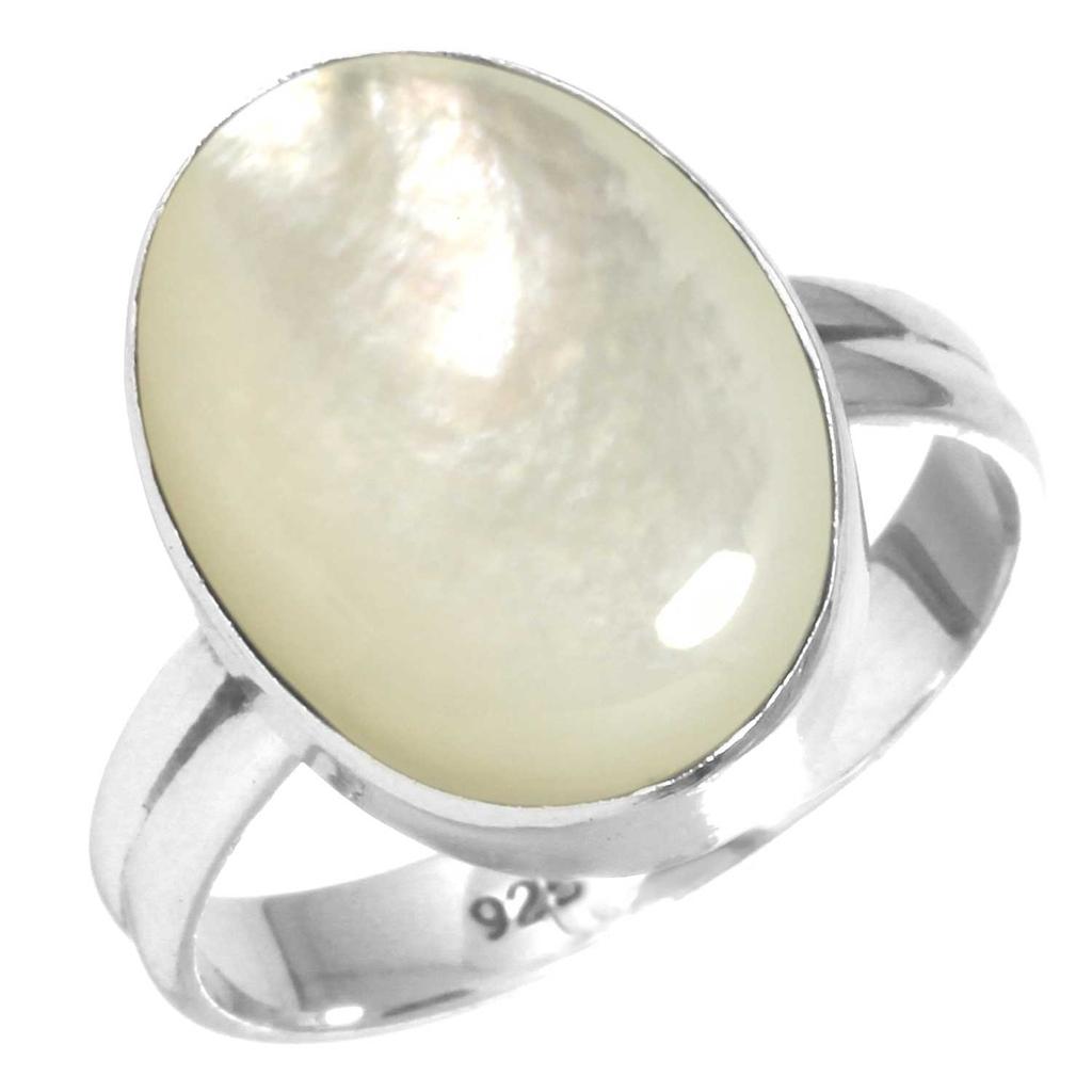 925 Sterling Silver Ring Women Gemstone Handmade Jewelry Friendship Day Gift Blue Green Purple Copper Turquoise Pearl Lapis Mother Of Pearl Cocktail