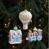 New Plastic Christmas Macaron Ornaments DIY Cute Christmas Tree Pendant Christmas Tree Hanging Ornaments Xmas Party