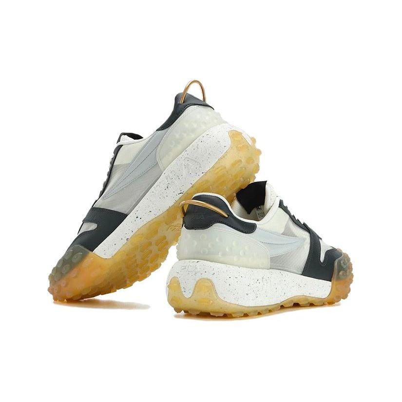 Fila Gara Fashion Bequemes Gewebe Synthetisches Leder Low Top Laufschuhe Herren Sneaker Schwarz Grau F12M323101FVU