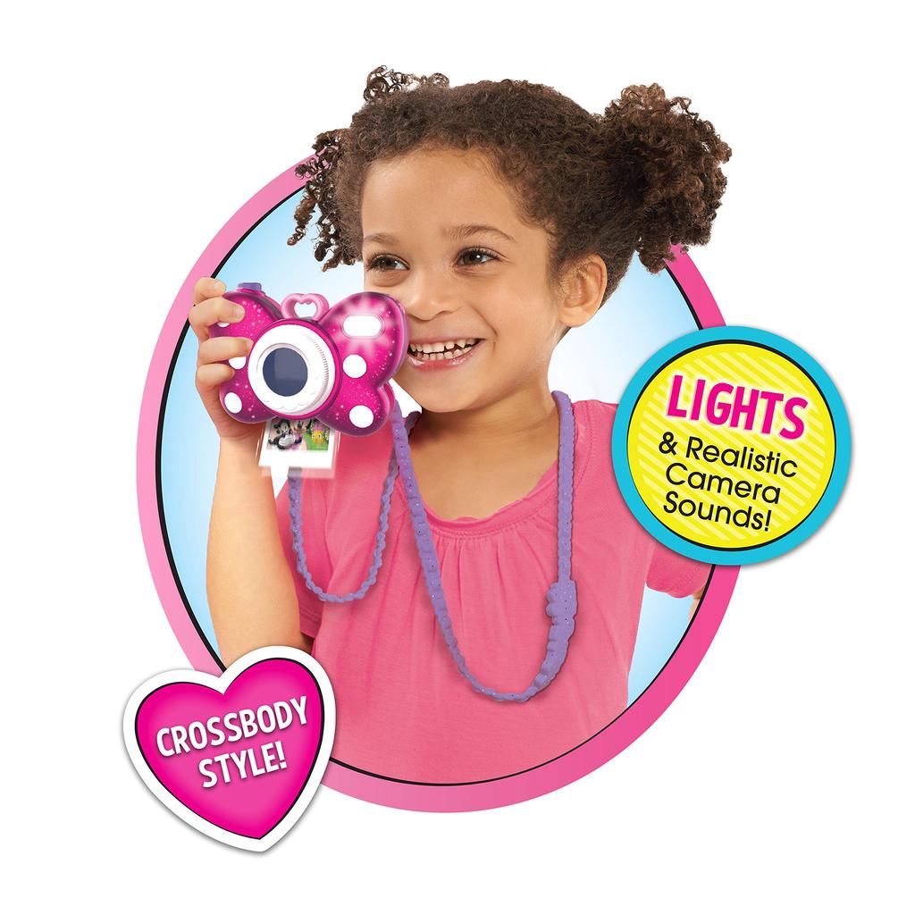 Disney Minnie Mouse Picture Perfect Camera with Lights and Realistic Sounds, Just Play Gift Toy