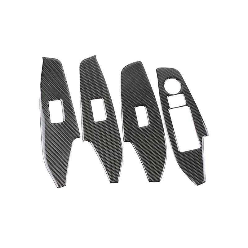For Mazda 3 Axela 2014 2015 2016 2017 2018  Carbon Fiber Car Interior Door Windows Lift Control Panel Cover Trim Sticker