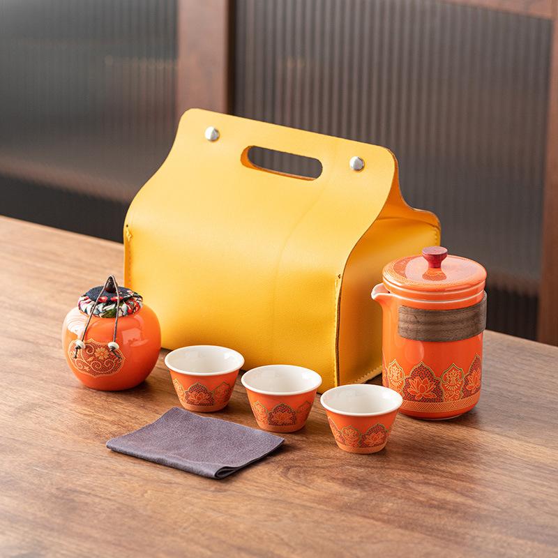 Travel Tea Set Portable Kung Fu Tea Set Japanese Outdoor Kuaike Cup Holiday Company Business Gifts