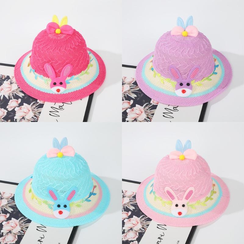 Scenic spot stall supply, summer baby hats, sun protection children's straw hats, children's sun hats, summer cool hats, children's hats