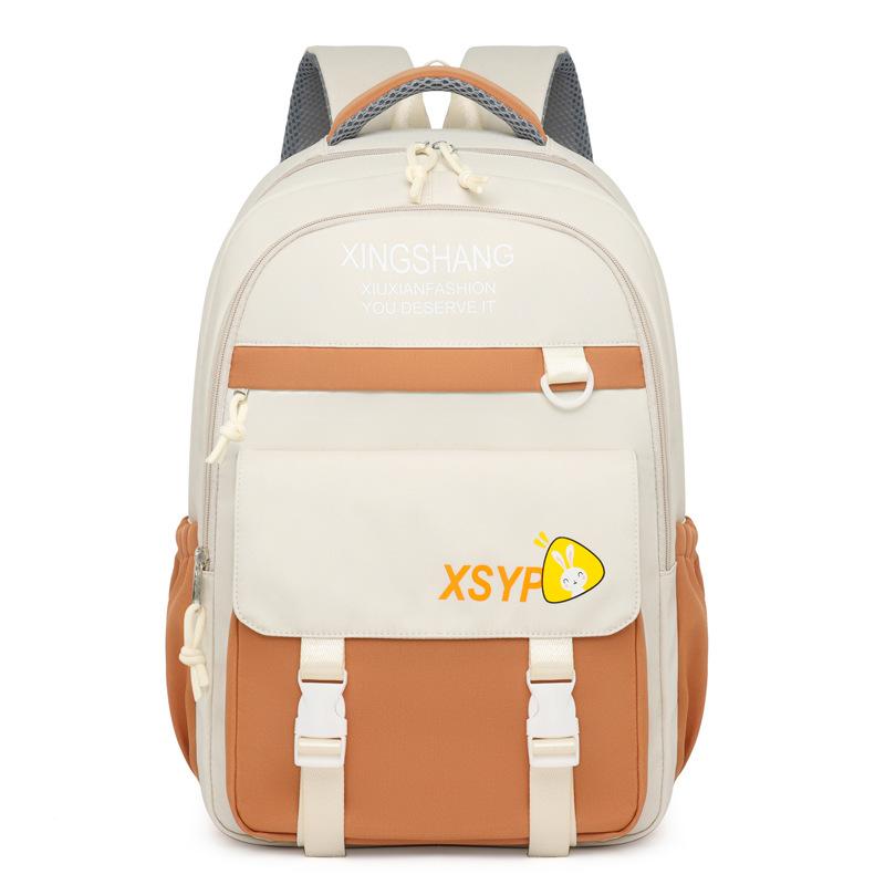 Backpack New Fashion Casual Lightweight Large Capacity Junior High School Student School Bag High School Student Elementary School Student Backpack