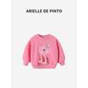 French Arielle De Pinto Sweatshirt for Girls, Autumn and Winter Style, Stylish Girl's Fleece-Lined Thick Cookie Sweatshirt, Trendy