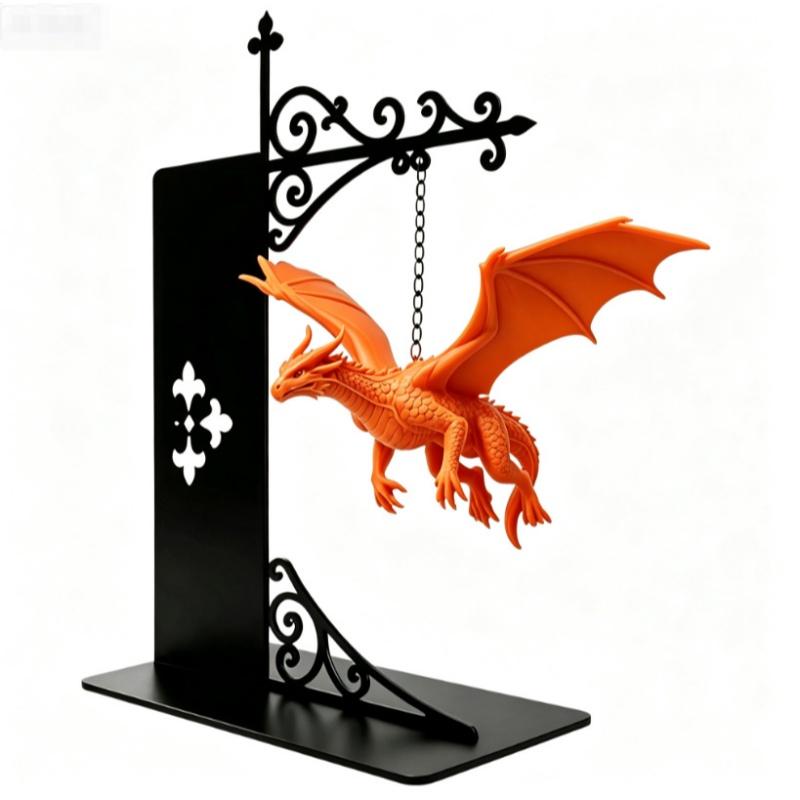Levitating Dragon Bookshelf LED Lamp Unique Floating Design Warm Glow for Fantasy Enthusiasts Home Decor Gift