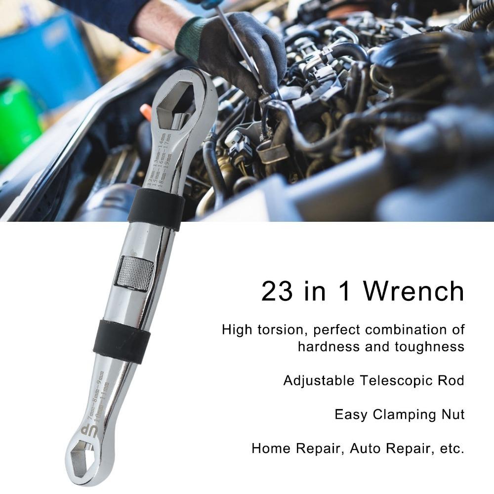 High Hardness 23 in 1 Wrench Chrome Vanadium Steel Multifunctional Wrench Double Ended Spanner  DIY