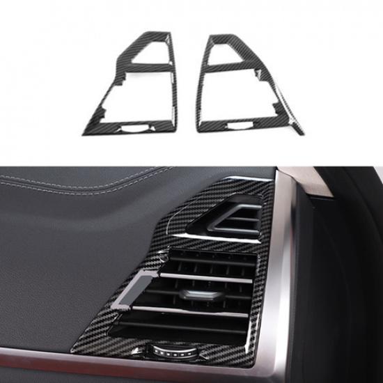 For BMW X3 G01 2022 2023 Carbon Fiber 2X Front Side Air Outlet Vent Cover Trim