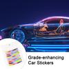 20Pcs Car Stickers Colorful Wheel Hub Reflectors Stylish Personality Vehicle Decals for Safety Decoration