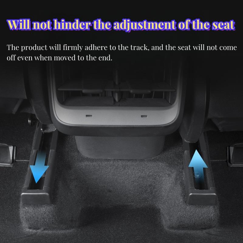 For Tesla Model 3/Y Rear Seat Slide Rail Soft Rubber Plug Protection 2022 Car Interior Function Accessories For Tesla