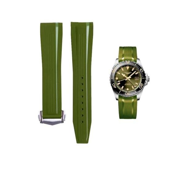Used [Sine Metu] Watch Band 21mm 22mm Compatible with LONGINES conquest L3.970 41mm h