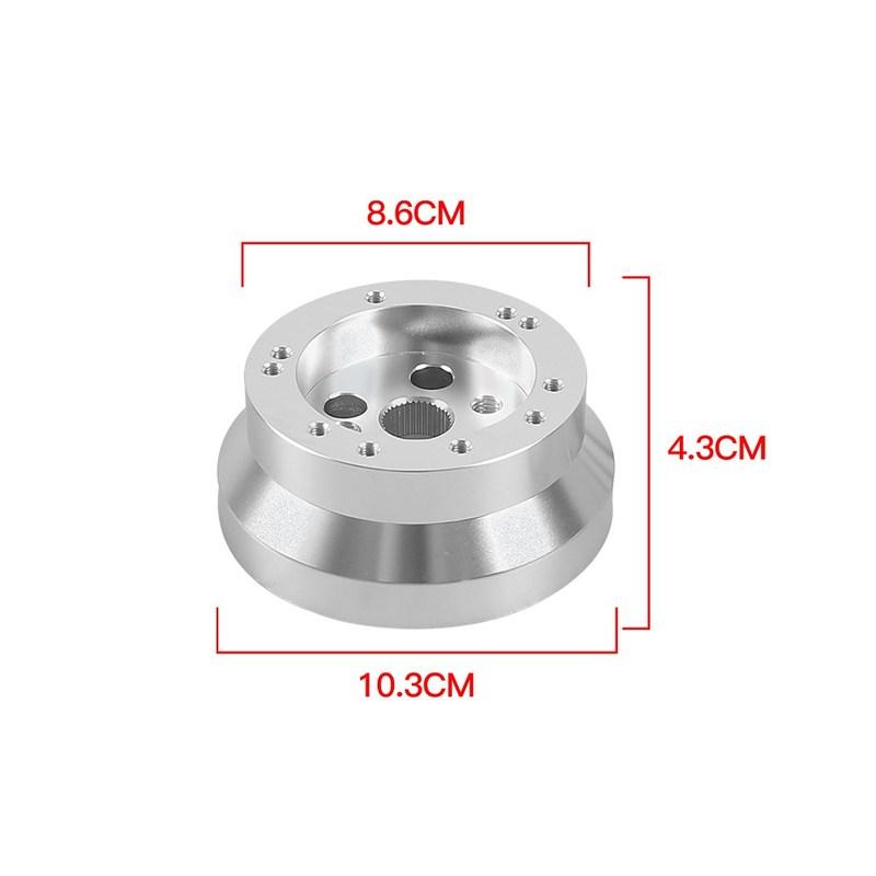 Car aluminum 5 & 6 Hole Steering Wheel Polished Short Hub Adapter Kit Interior Fits Steering Wheel Connector for Chevy GM