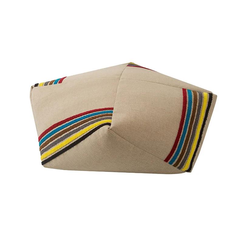 Moderne Wohnkultur Kissenbezug aus Baumwolle und Leinen, japanischer Lazy Couch Fußhocker, besticktes Tatami-Yoga-Meditationskissen, Futon