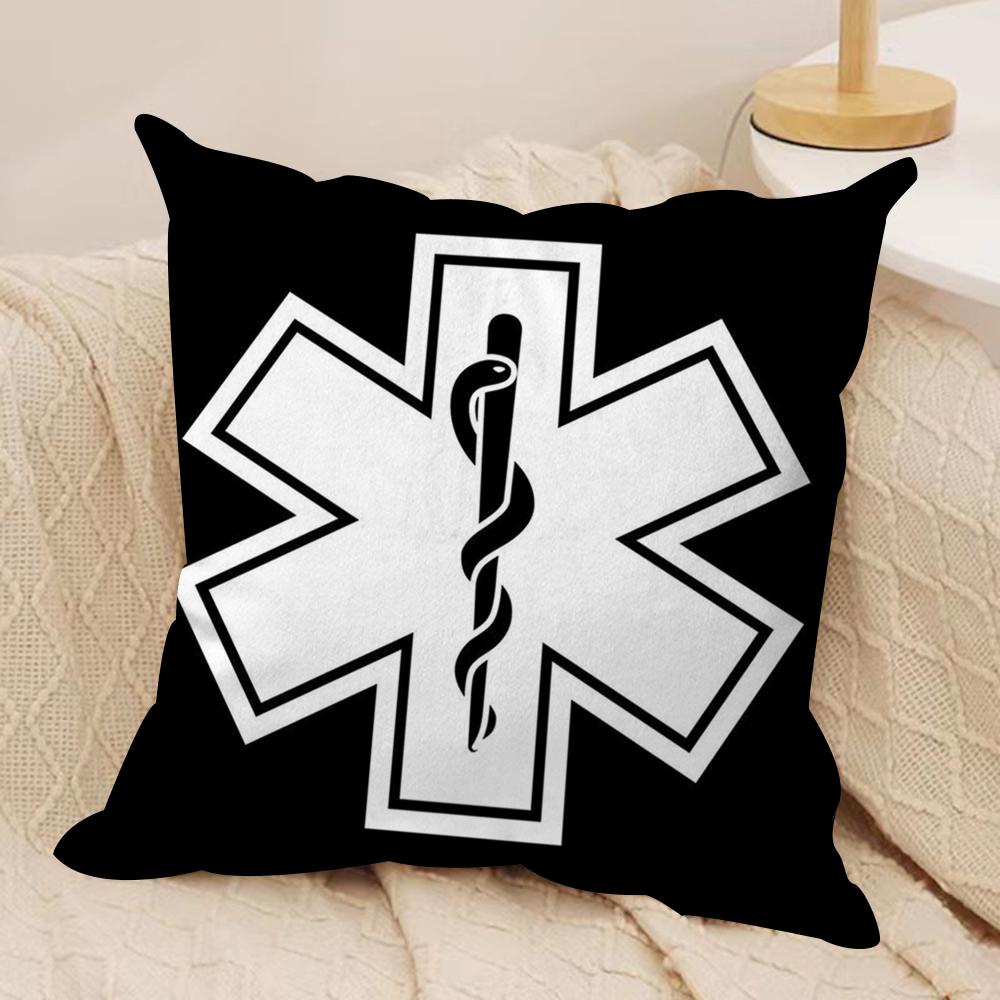 EEMT EMS Ambulance Cushion Cover Soft Plush Fabric DoubleSided Printed Sofa Cushion Cover for All Seasons Home Decor Gift