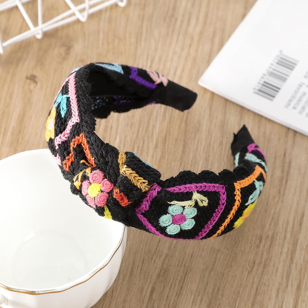 Retro Pletené Vlasové Pásky Zábal Pro Ženy Háčkované Elastické Bandana Turban Šátek Dívčí Módní Čelenky Vlasové Doplňky