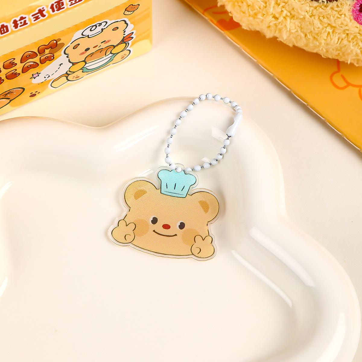 Butter Bear Acrylic Keychain & Heart Pencil Case Decorative Pendant