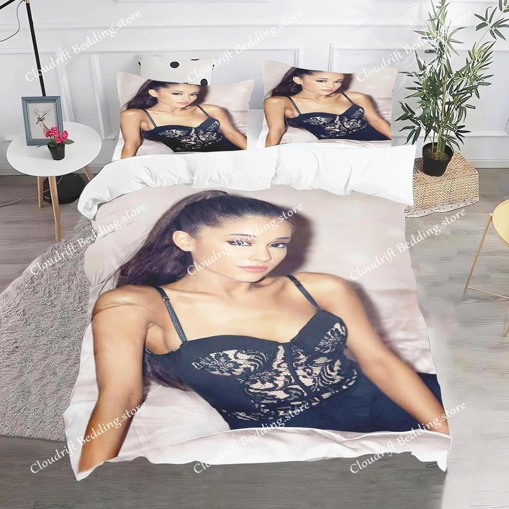 Squisita Carta da Parati 3D Ariana Grande Anime Stampa Digitale Set Biancheria da Letto Copripiumino Piumone Letto Giovani Bambini Ragazze Ragazzi Regalo