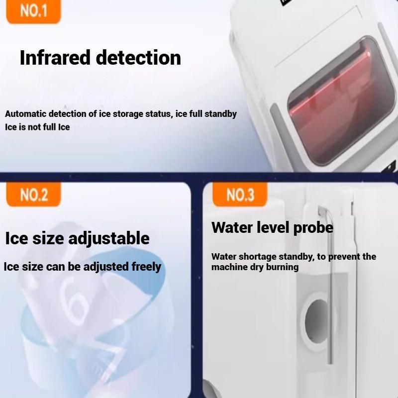 Haushalt Automatischer Selbstreinigender Eiswürfelbereiter Leiser Betrieb Eiswürfelmaschine Kleiner Elektrischer Eiswürfelbereiter