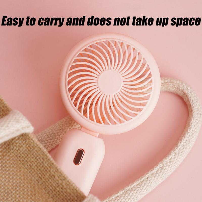 Mini Handheld Fan Portable Small Fan, USB Charging, 3-speed Handheld Fan Suitable for Office, Outdoor Travel, and Camping